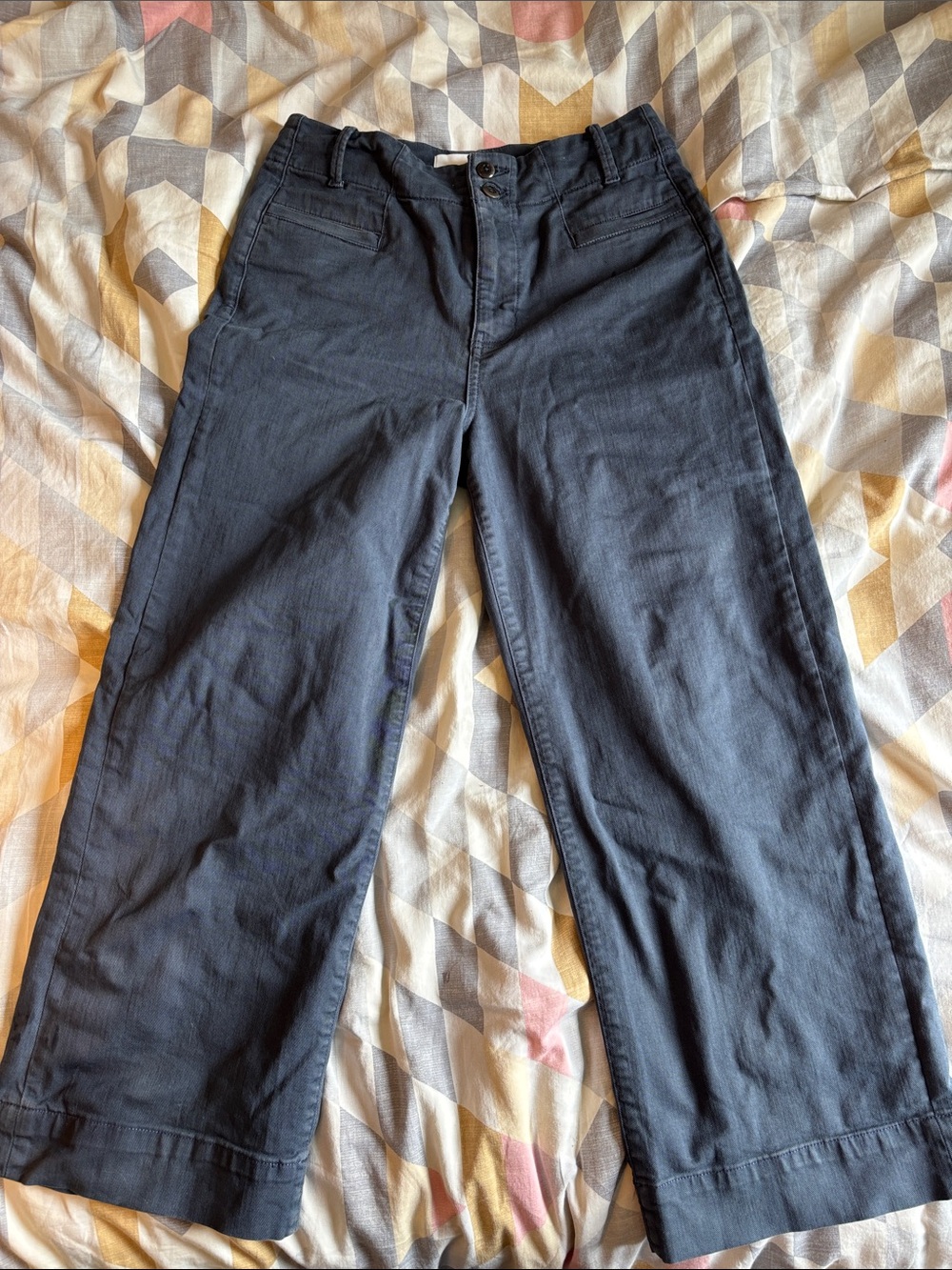 DU/ER Women's Wide-Leg Jeans in Navy size 29x28